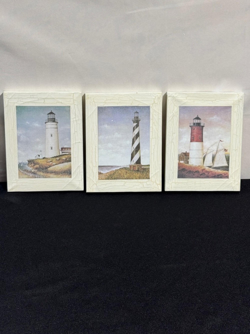 Lighthouse Wall Decor Set of 3 Pictures 5.5" x 7" The Housemaker's Idea Company